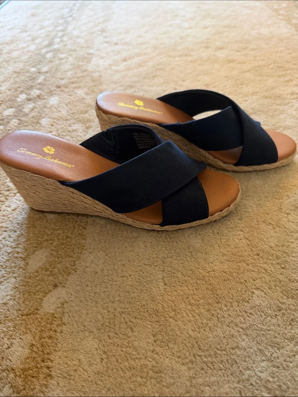 Tommy Bahama Navy Wedge Espadrille Wedge Sandal
